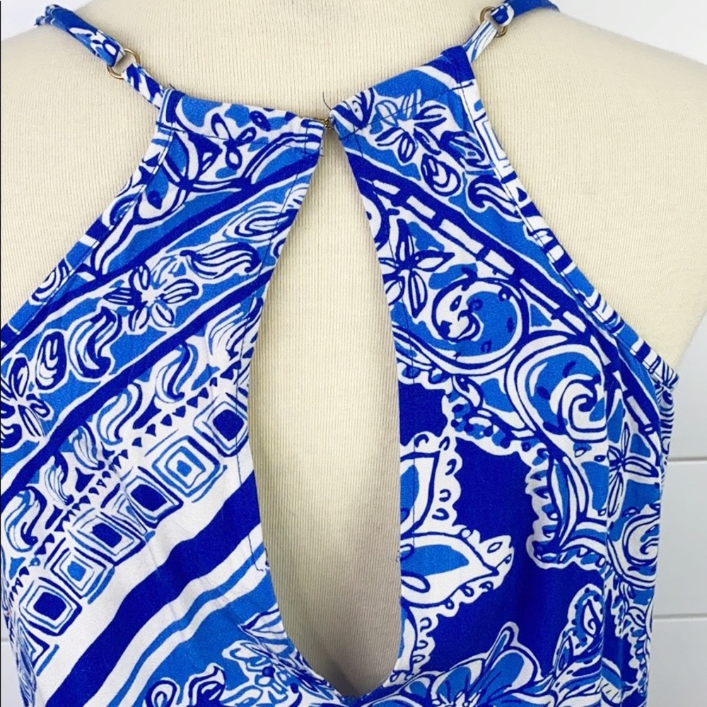 LILLY PULITZER Dusk Romper Blue Crush *No Belt* - Picture 5 of 13